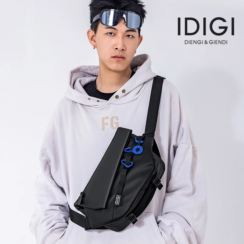 潮牌单肩包邮差包机能男士斜挎包摩托车运动骑行胸包男女款时尚包