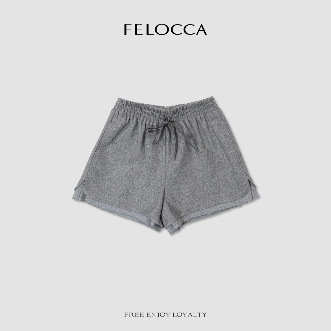 【FELOCCA】新款双层假两件式抽绳松紧腰短裤CC2594