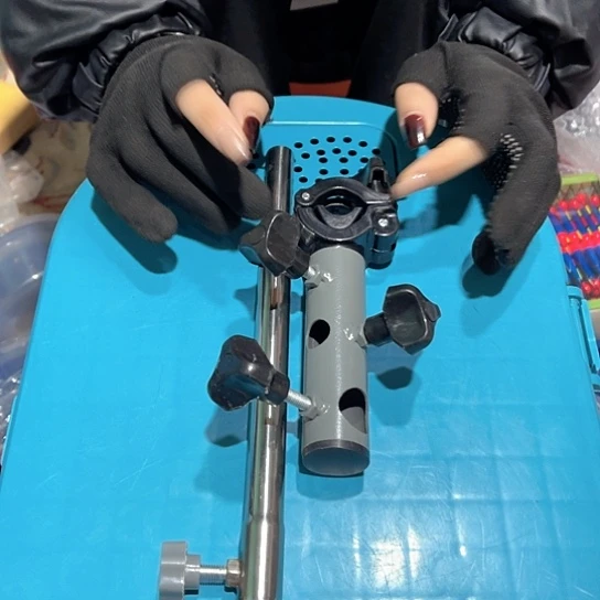 钓椅饵盘架黑灰色一套