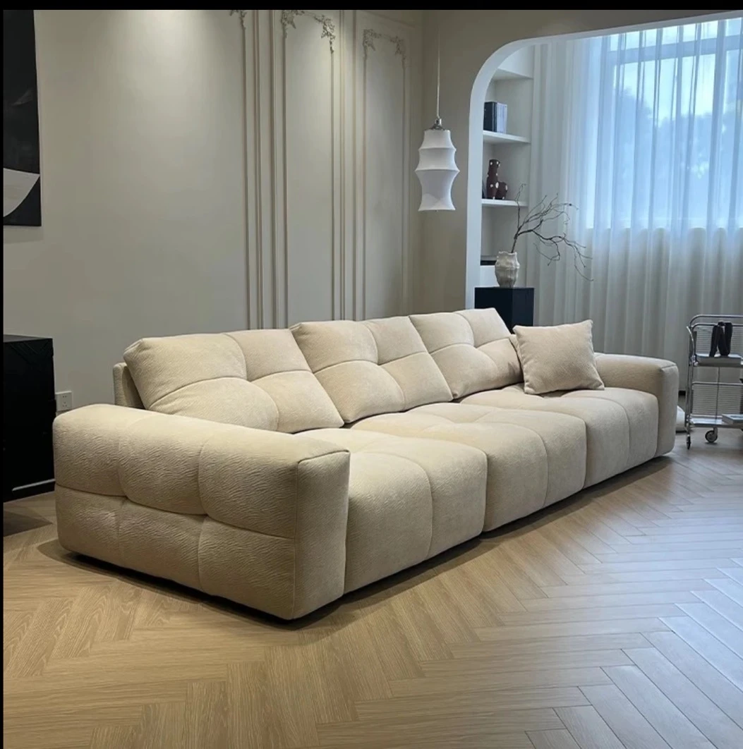 像素沙发新款客厅大坐深布艺可移动靠背直排沙发