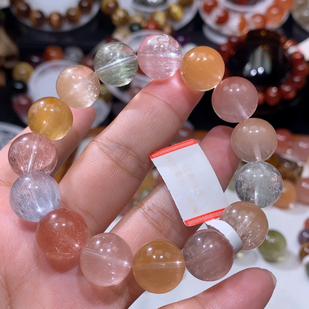 手链水晶未镶嵌彩兔毛13mm