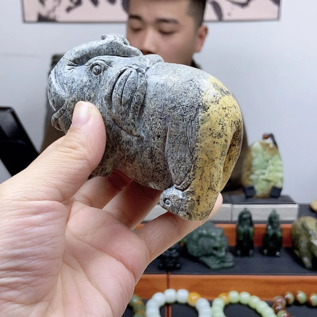 岫岩河磨玉（透闪石质玉）未镶嵌把件多样性随机发一