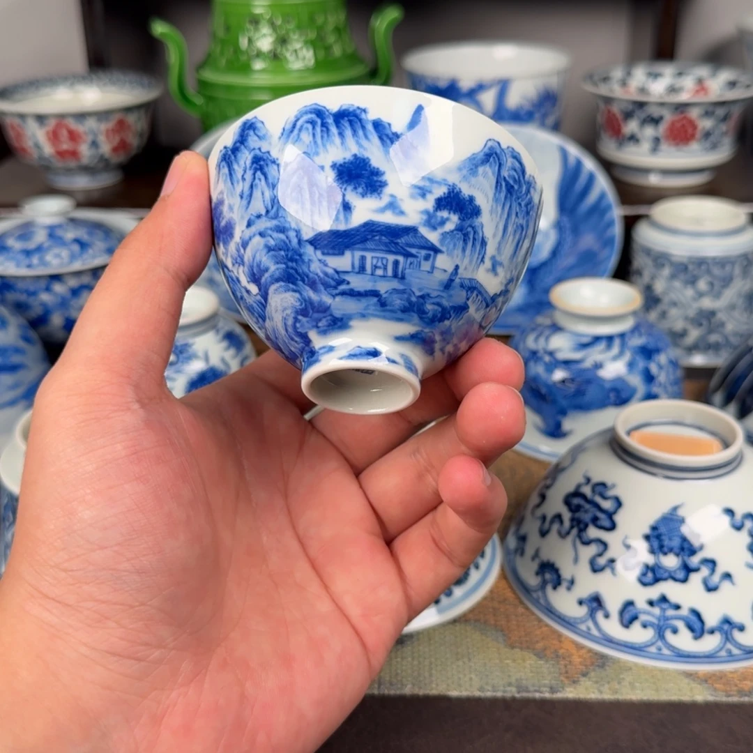 磊***袋现代手工手绘茶器