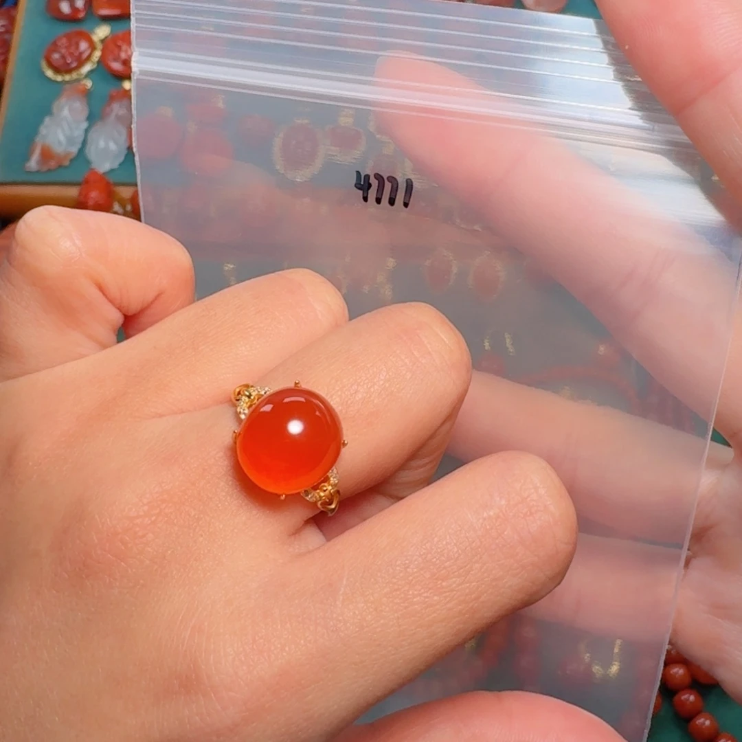 南红玛瑙南红银S925镶嵌