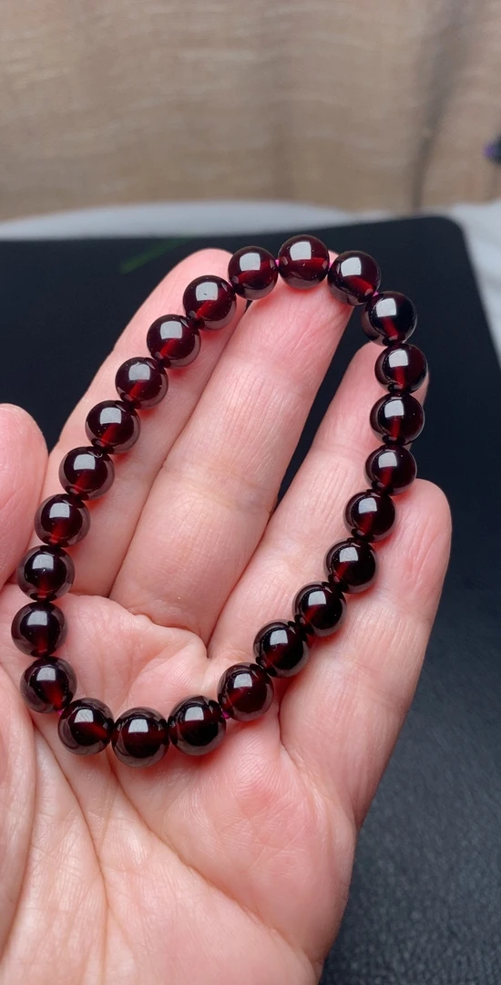 卡8酒红色单圈10a毕业级手链