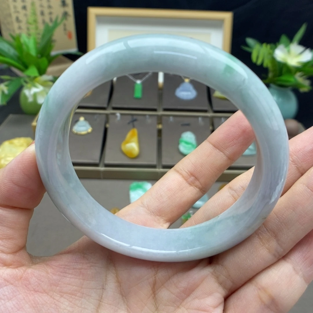 翡翠未镶嵌手镯手镯57.5