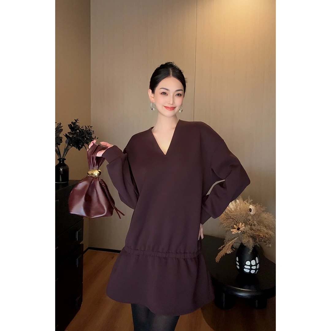 紫紫 九紫裙 九紫系列慵懒花边立体设计师款连衣裙女 ZC12LZYL908