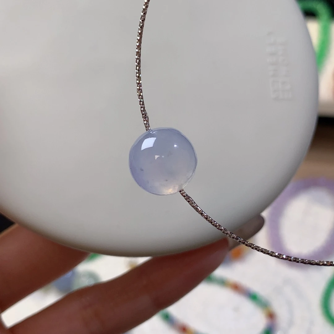 翡翠散珠冰种珠珠 梦幻紫  毛货定制