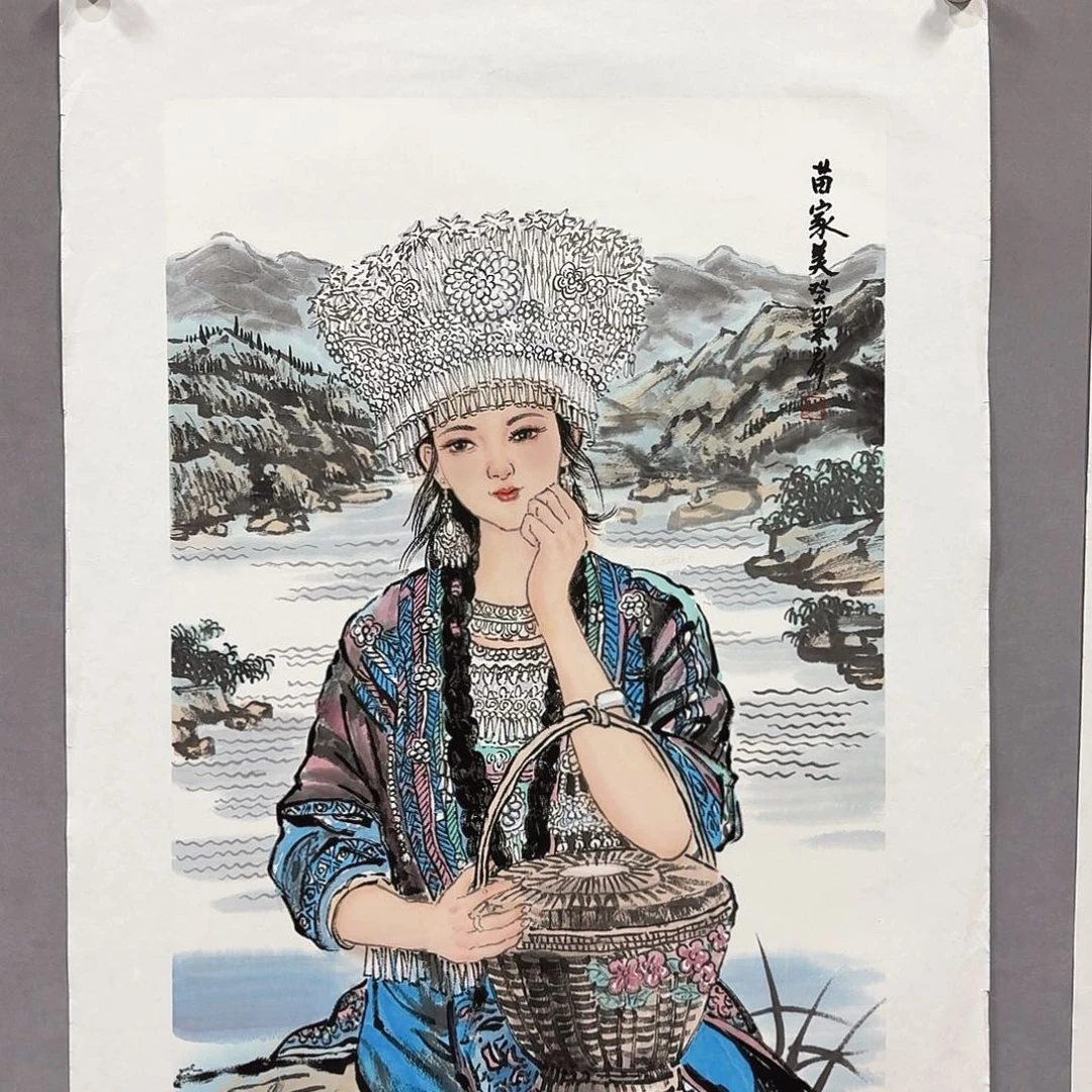 国画亲笔手绘放心去藏