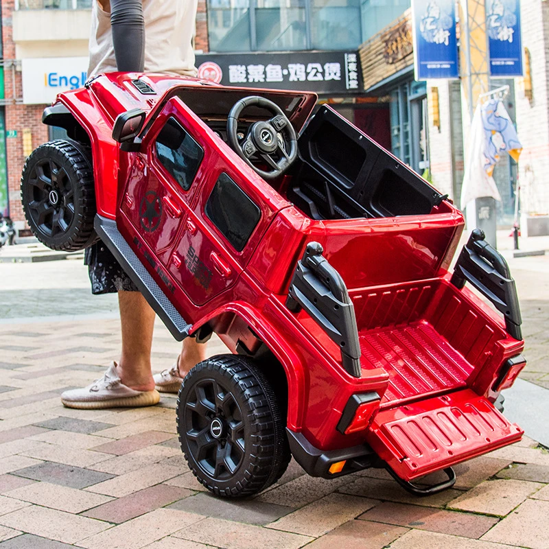 霸气皮卡儿童电动车可坐人四轮遥控汽车男女宝宝四驱越野车玩具车