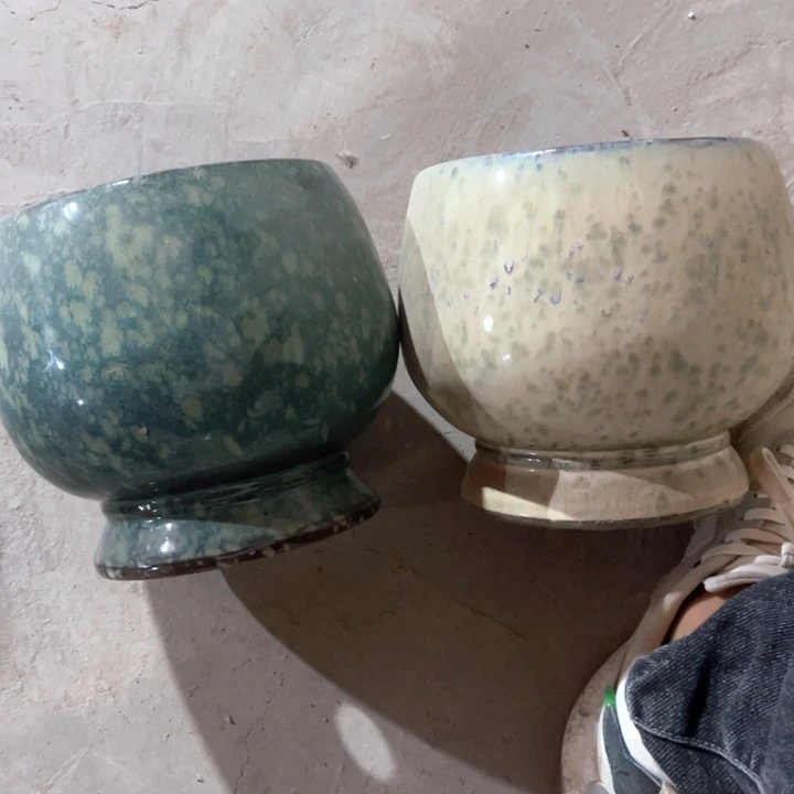 紫砂花盆口径17高度18两只正品