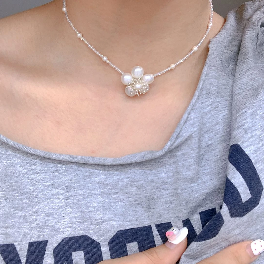 银S925镶嵌淡水珍珠发饰