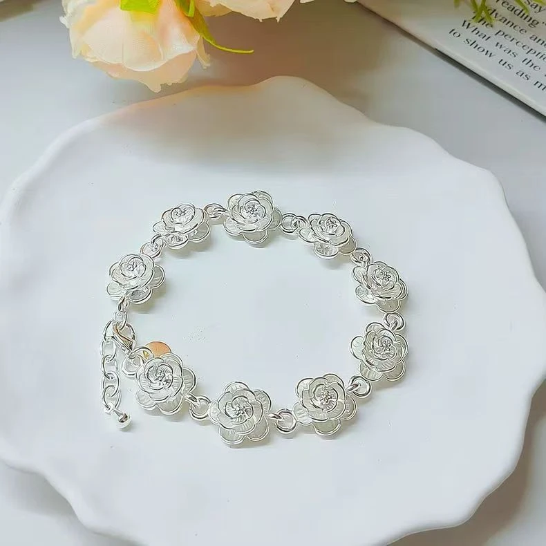 【A32】999.9银山茶花款带礼盒