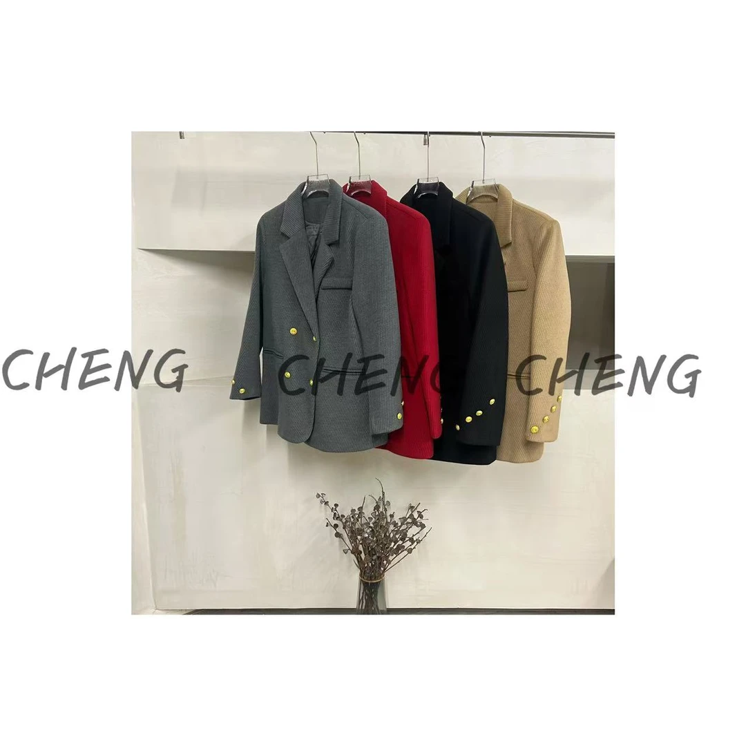 【CB-J-TT-外套】宽松加棉西装外套女韩版休闲时尚高级感百搭西装