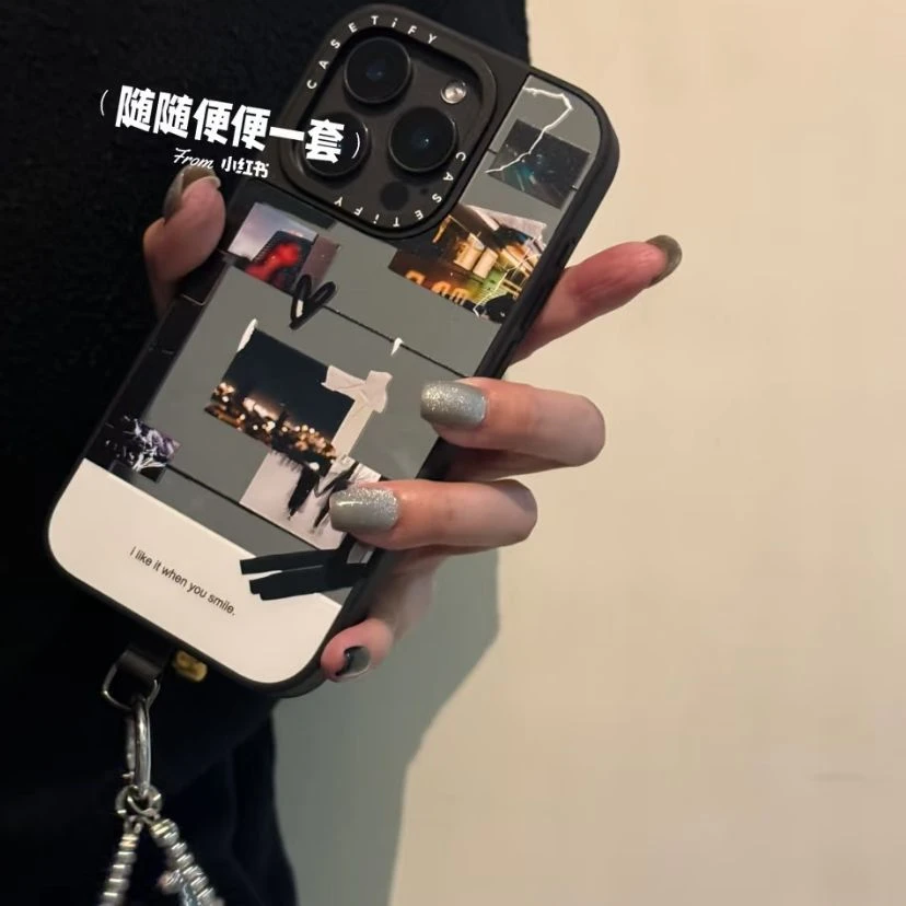 潮款镜面旅行拼图iPhone16Promax硬壳14/15艺术11防摔壳13/12