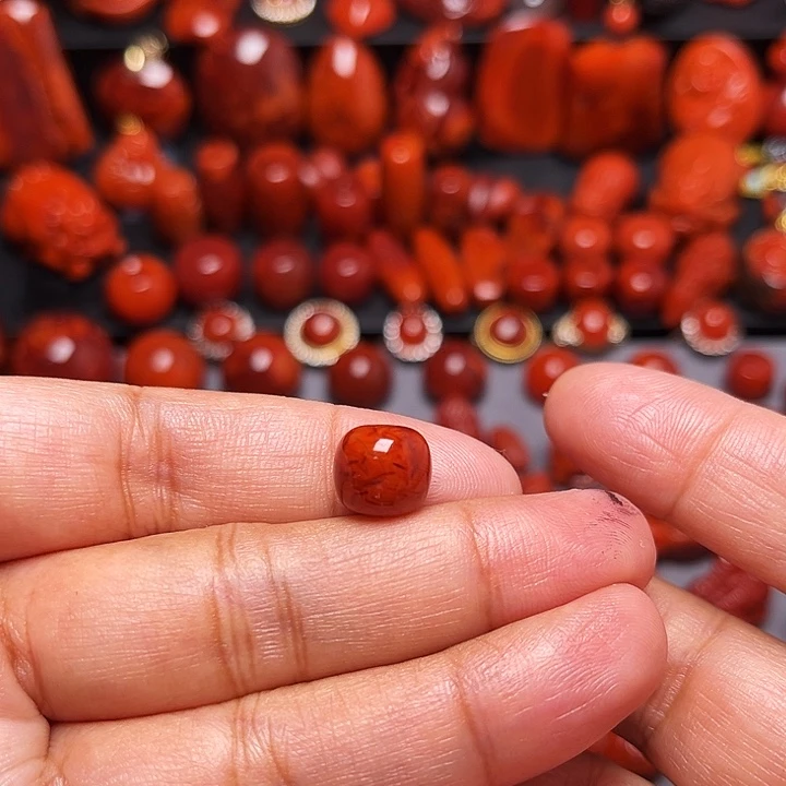 南红玛瑙未镶嵌配饰火焰纹老型10.3mm