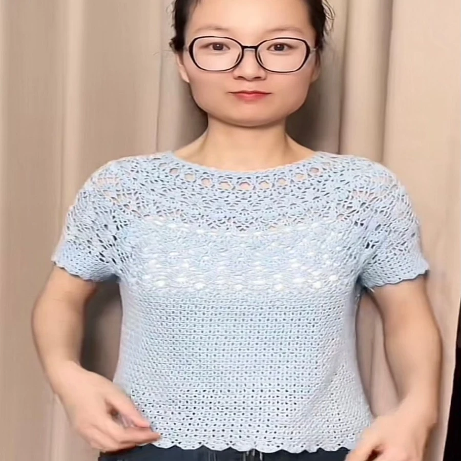 茉寻钩针套头衫全集