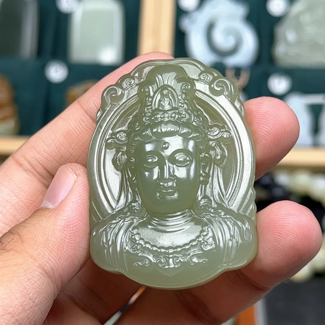 和田玉未镶嵌挂件