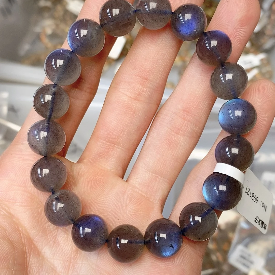 拉长石手链未镶嵌16灰月光11mm