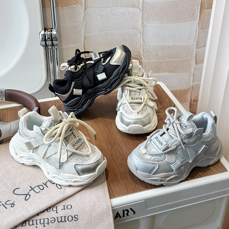 2025年春季新款男童鞋韩版女童休闲鞋百搭儿童双网运动鞋-2088