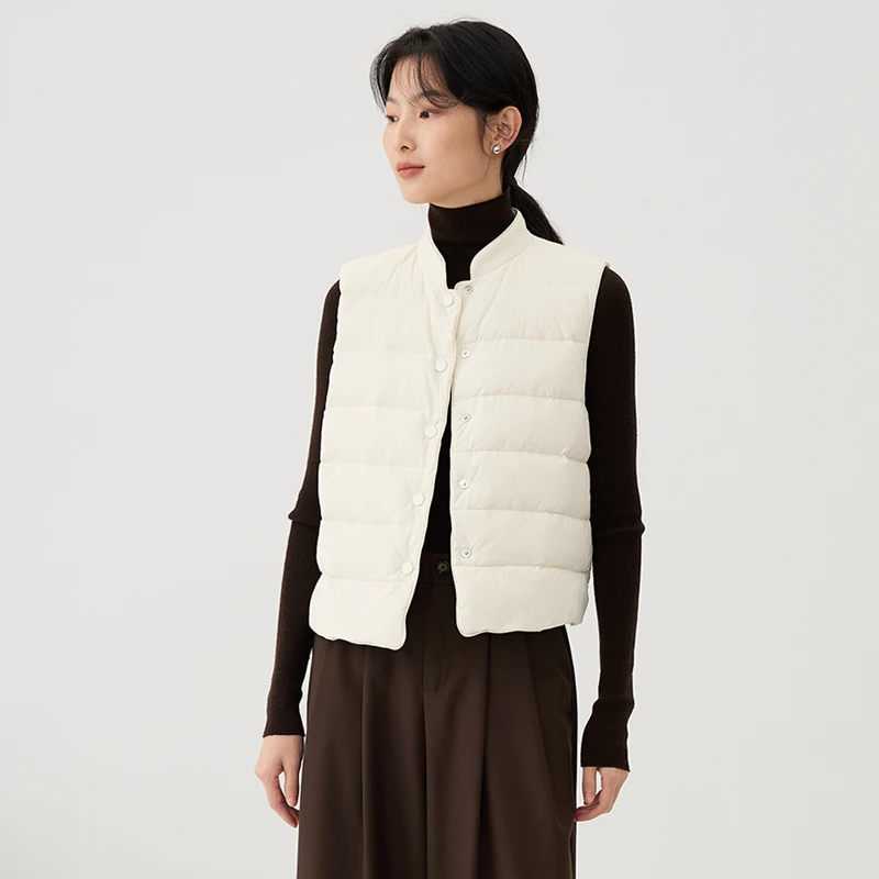 棉马甲女2025新款立领轻薄款坎肩棉服背心内胆夹棉短款马夹外套冬