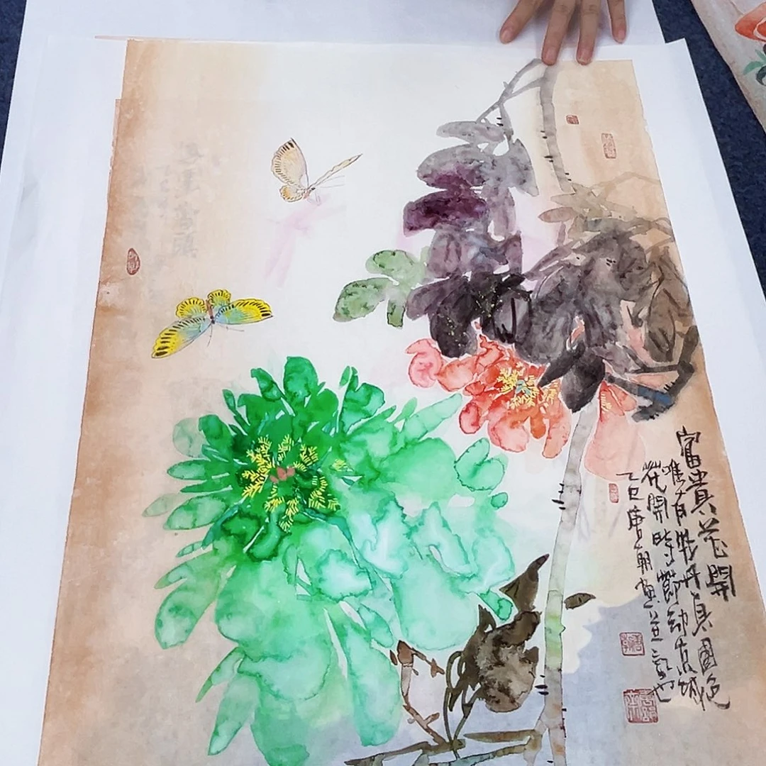 国画事事顺心如意万事