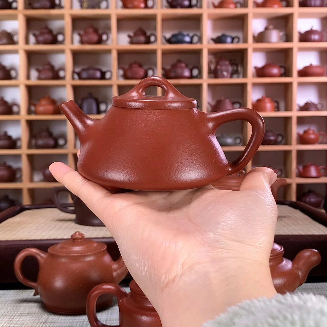 紫砂子冶石瓢紫砂壶手工制作