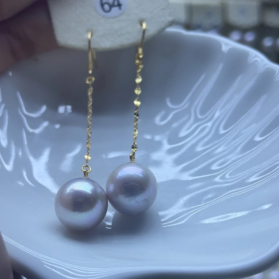 淡水珍珠耳饰银S925镶嵌