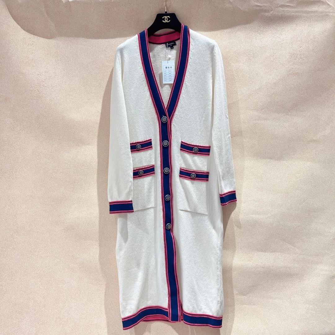 99新 Chanel/香奈儿 长款针织开衫外套 34码