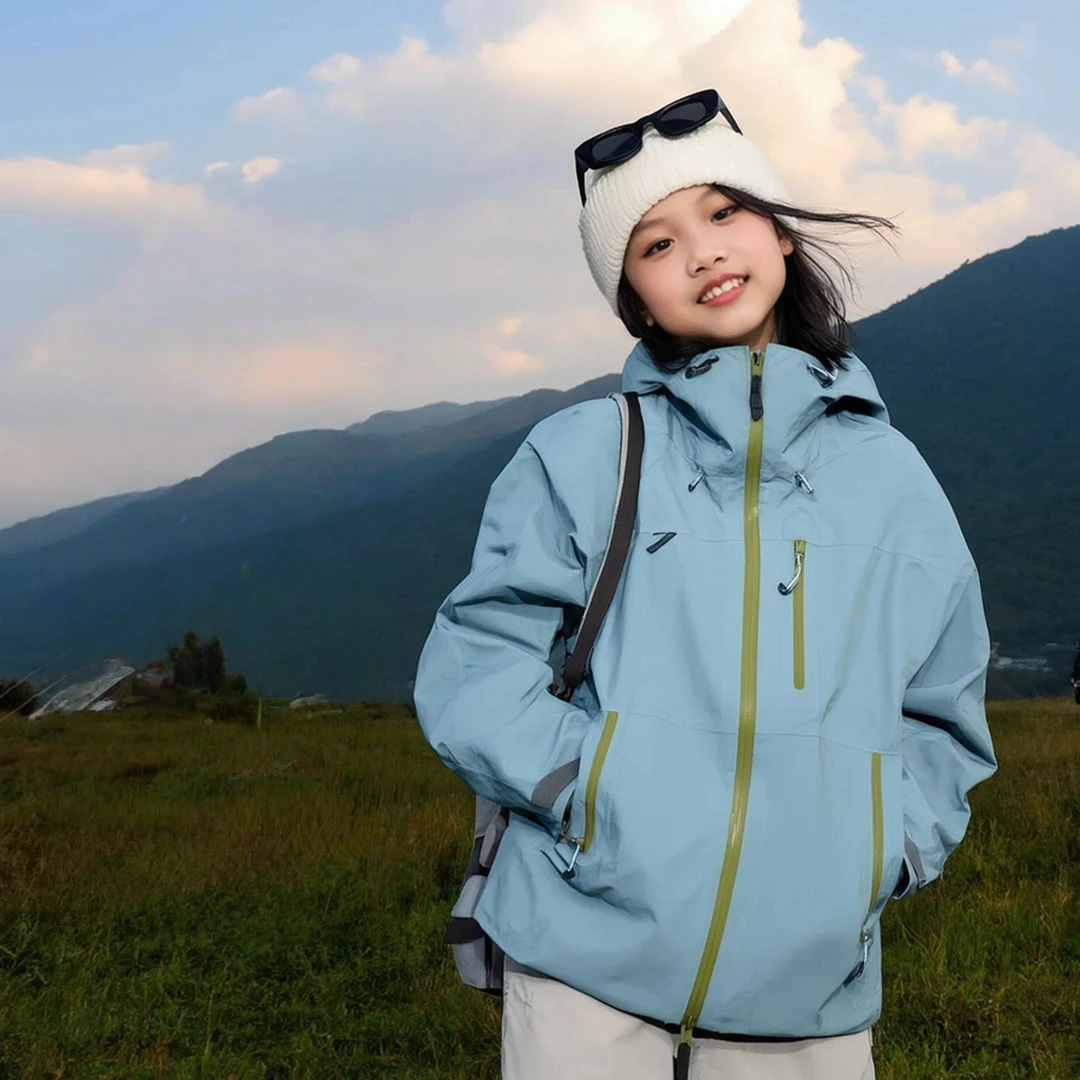 女童冲锋衣春秋2025新款儿童秋装防水防风衣中大童外套户外登山服