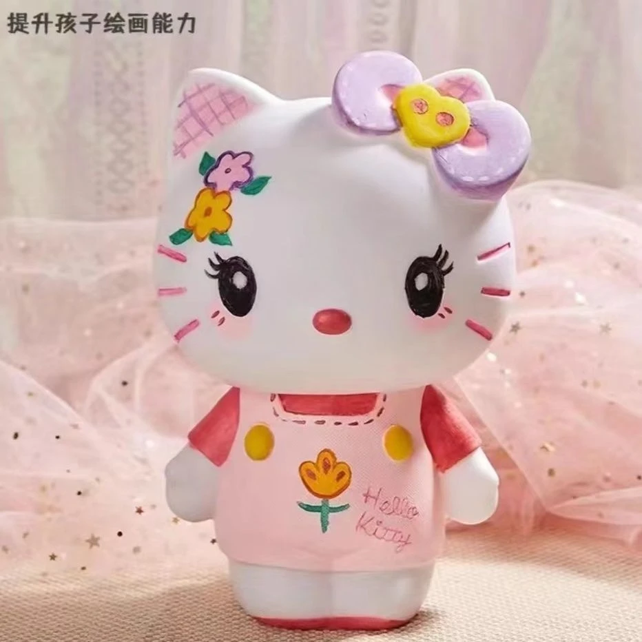 KT猫无痕石膏娃娃(送颜料画笔画盘)