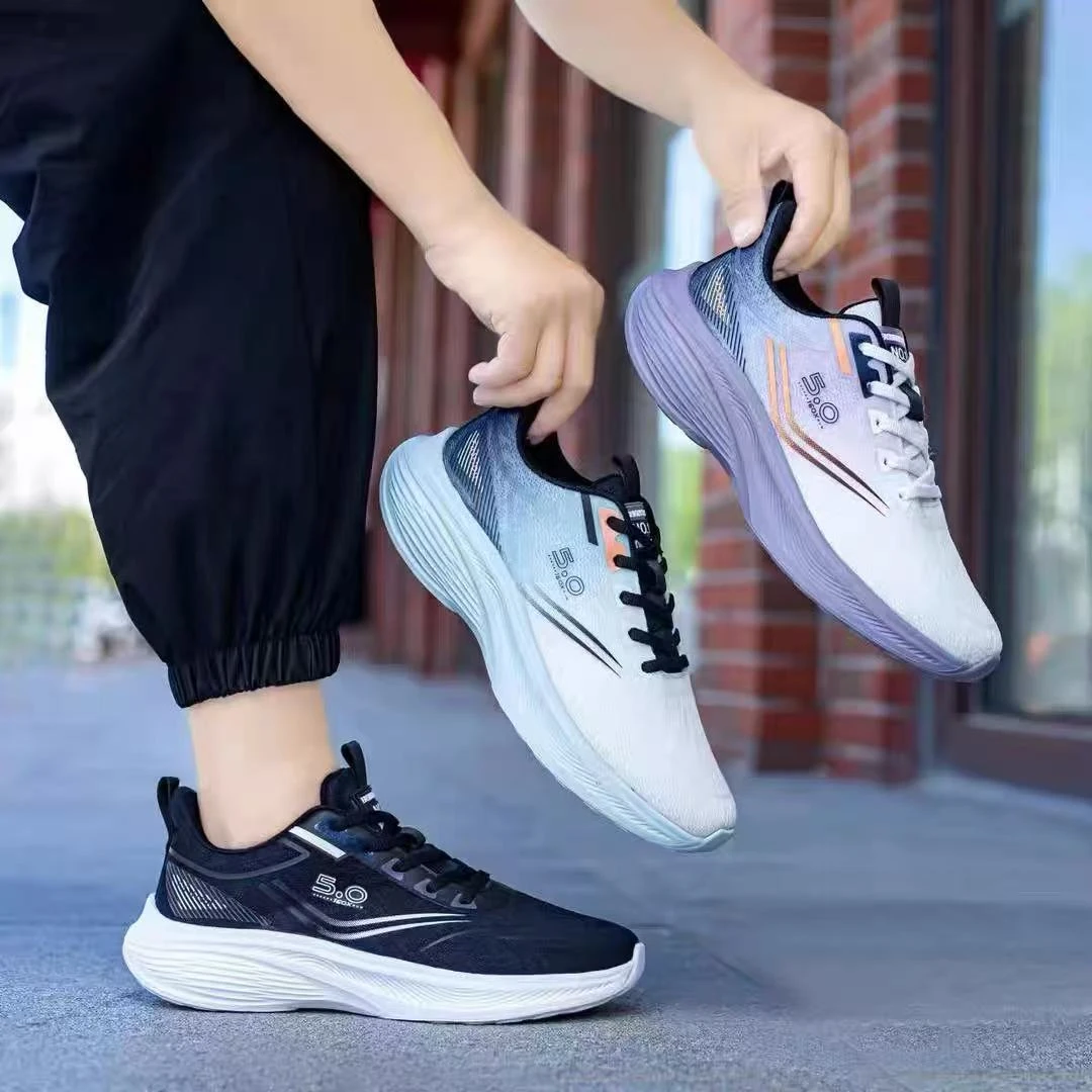 男女同款轻便休闲时尚减震透气超轻耐磨防滑跑鞋运动跑步鞋3273