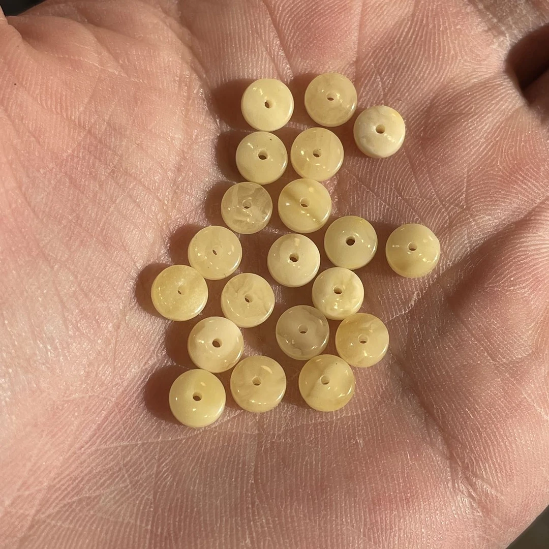 【佳哥推荐】J26385-蜜蜡药片隔片（20片）-6*2mm左右