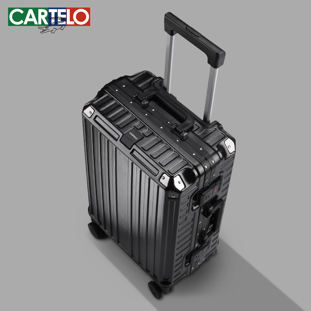 CARTELO/卡帝乐鳄鱼ins网红行李箱加厚铝框旅行箱高颜值拉杆箱子