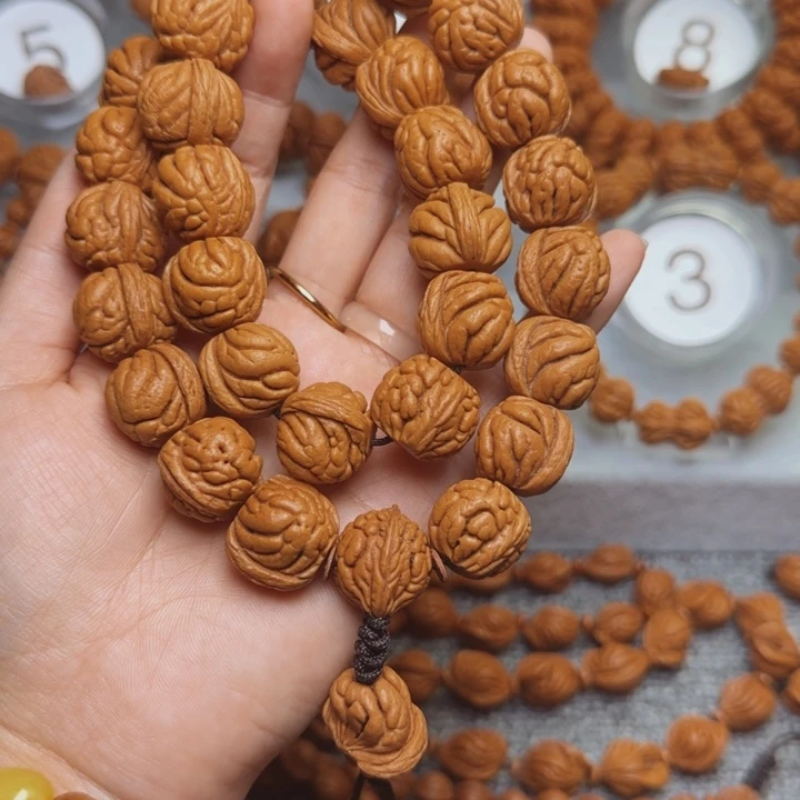 桃核手串龙纹桃核