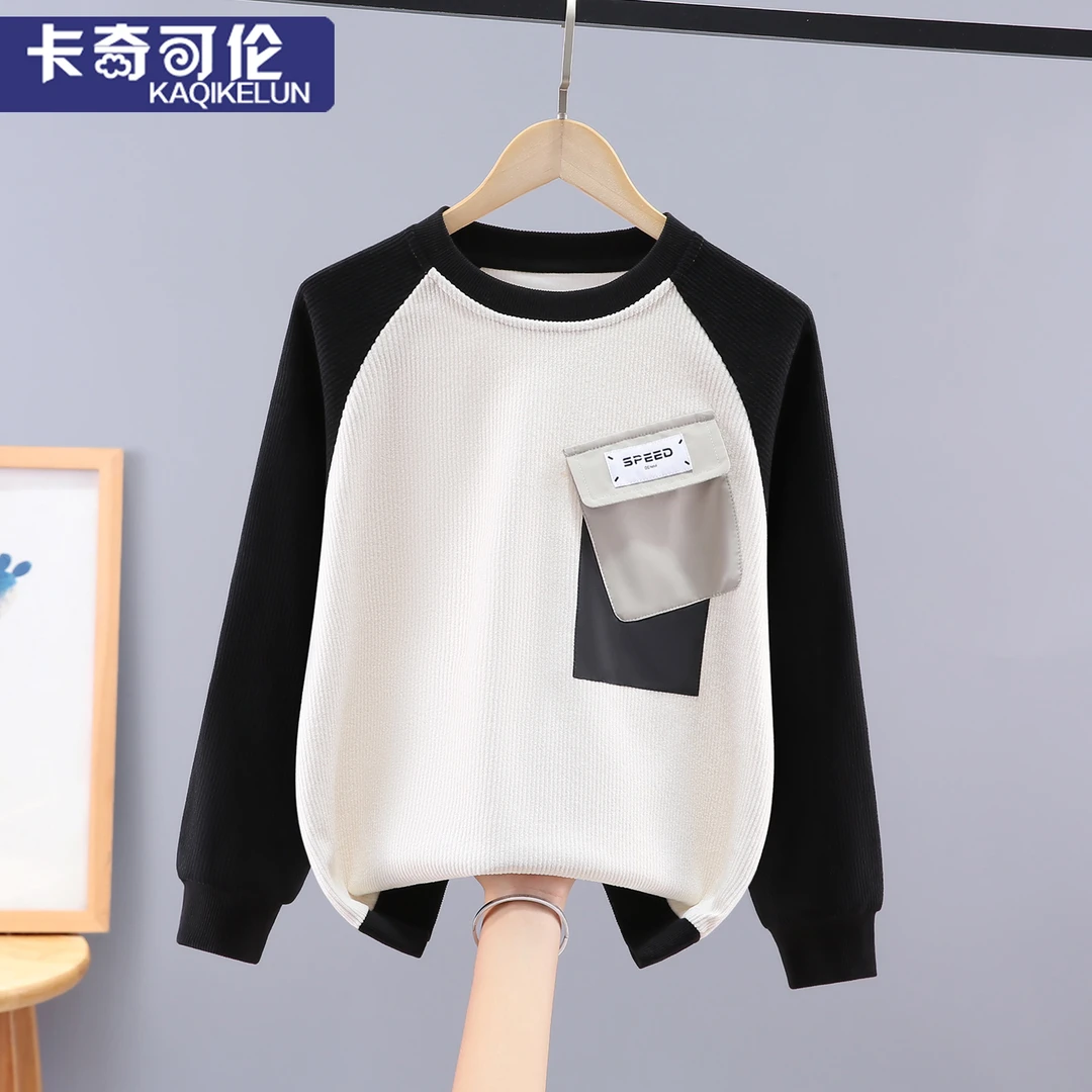 男童卫衣秋装2025新款儿童衣服春秋款炸街中大童上衣帅气男孩秋季