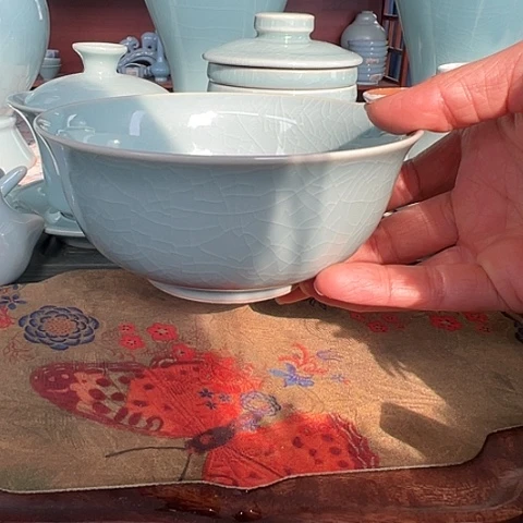 汝瓷开片微瑕碗福利