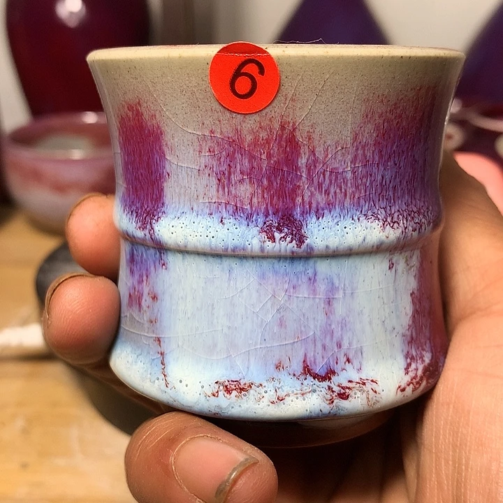 纯手工制作，钧瓷杯子钧瓷杯子