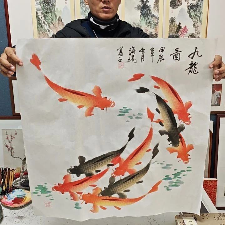 国画贾海瑞老师现场定制