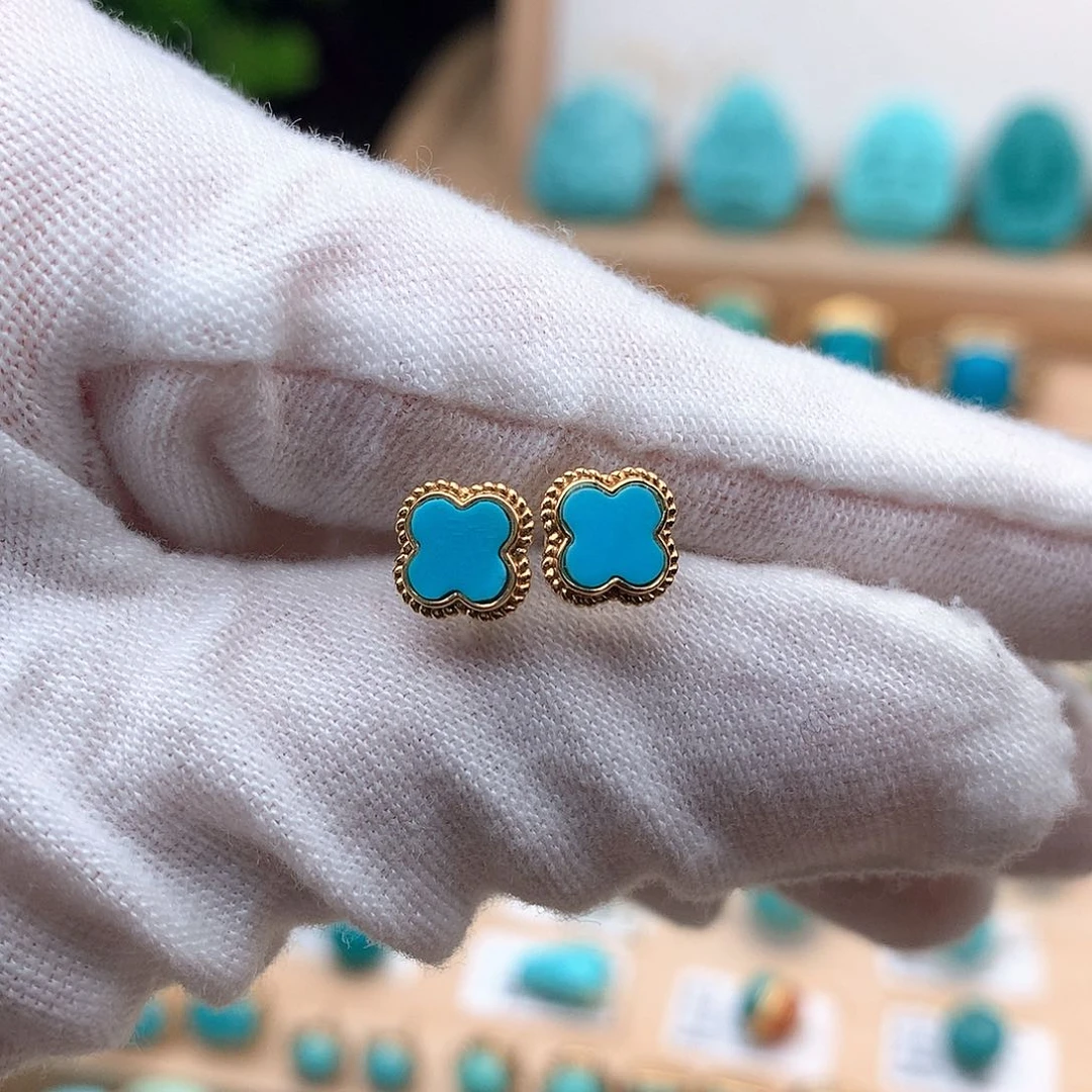 绿松石珠宝奇石18K金镶嵌