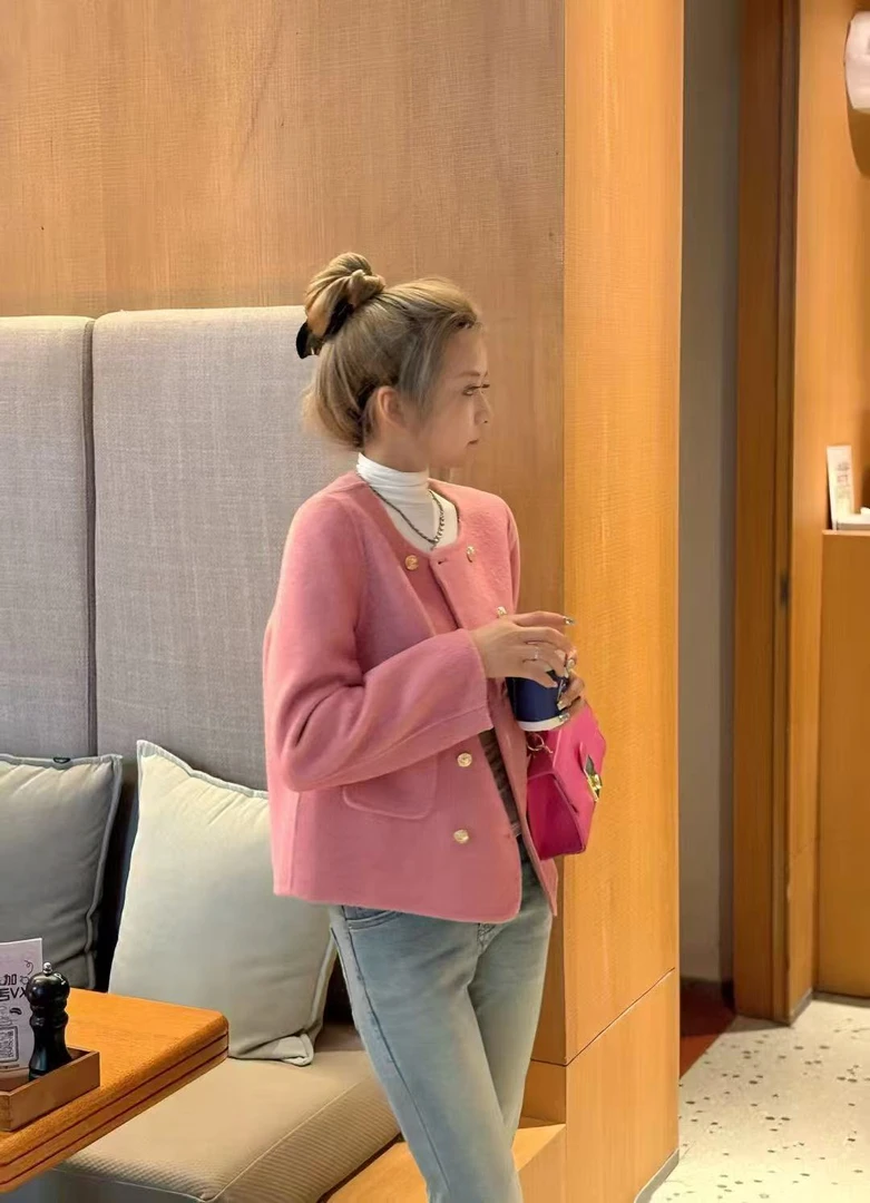 【赫本】透气女装针织开衫秋冬毛呢#88006