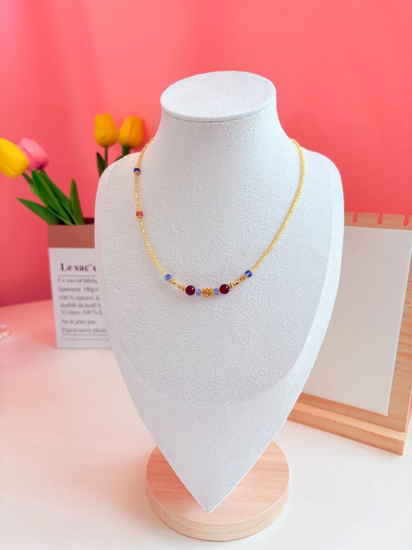 原创小众天然石玛瑙项链JS94