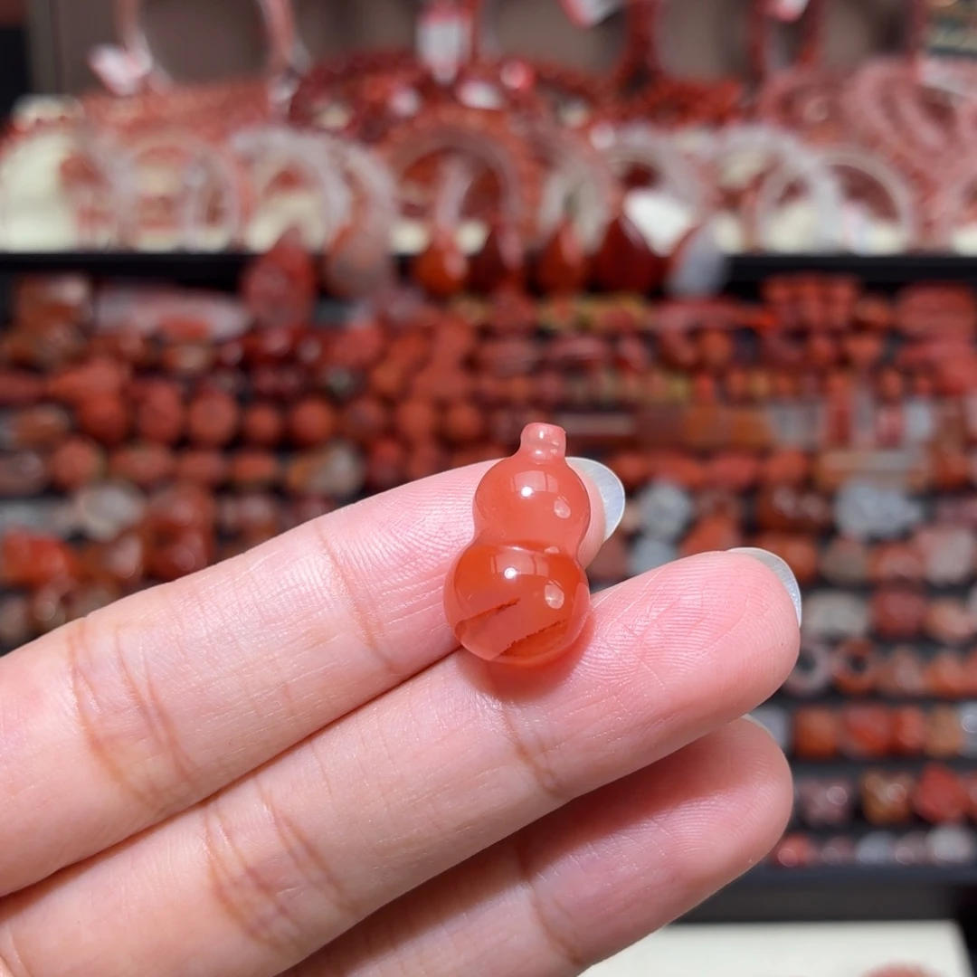 南红玛瑙合金颈饰胖葫芦