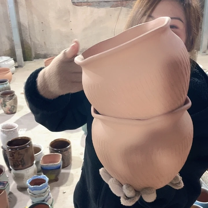 紫砂花盆正品口20高18