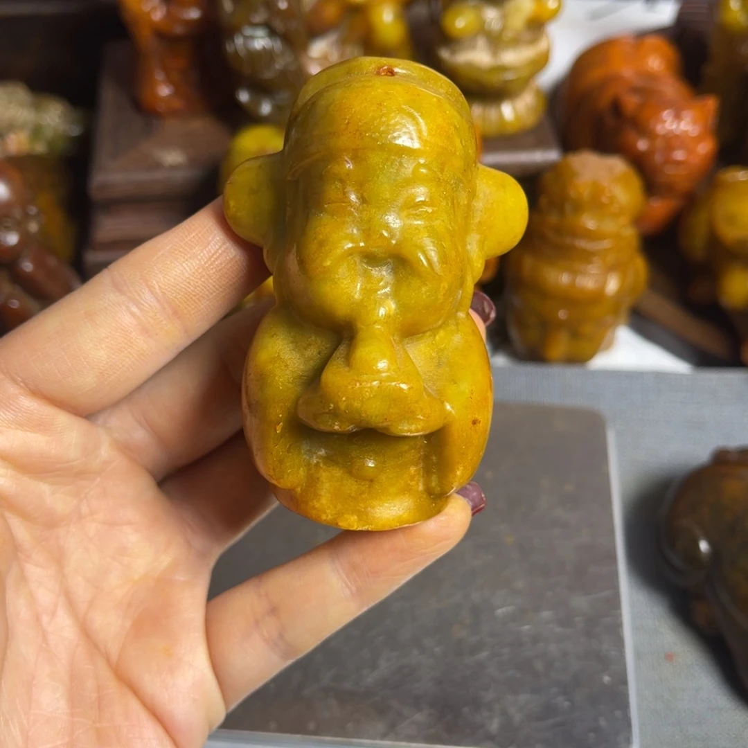 蛇纹石玉合金颈饰