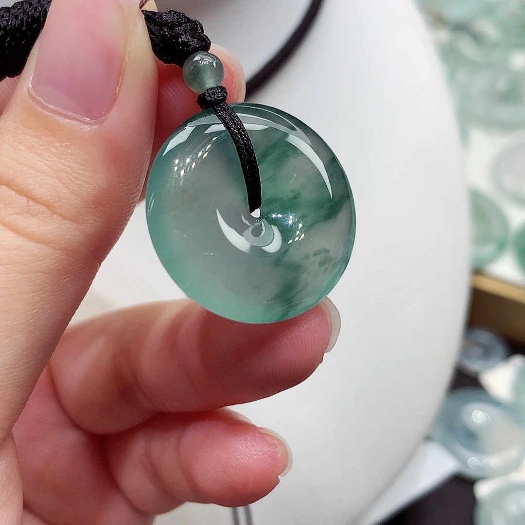 颈饰未镶嵌翡翠编号75，24/5.6