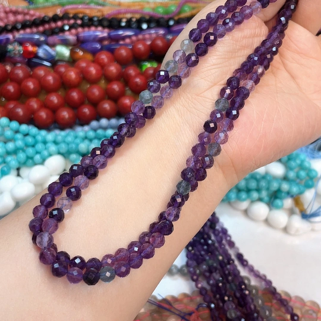 玛瑙/玉髓合金珠宝半成品紫水晶卡6蹦迪一条