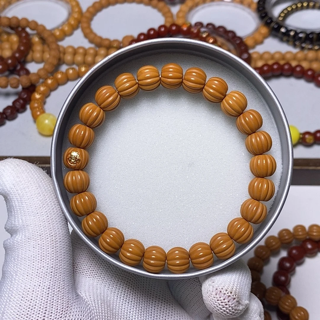 猴头核桃手串金标瓜珠10左右44号