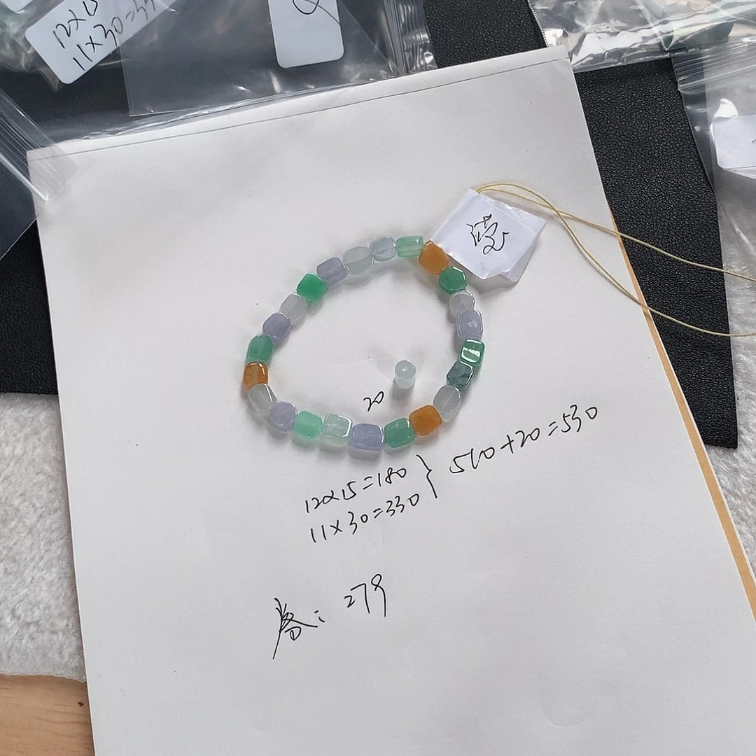 颈饰未镶嵌翡翠滢*吖手串