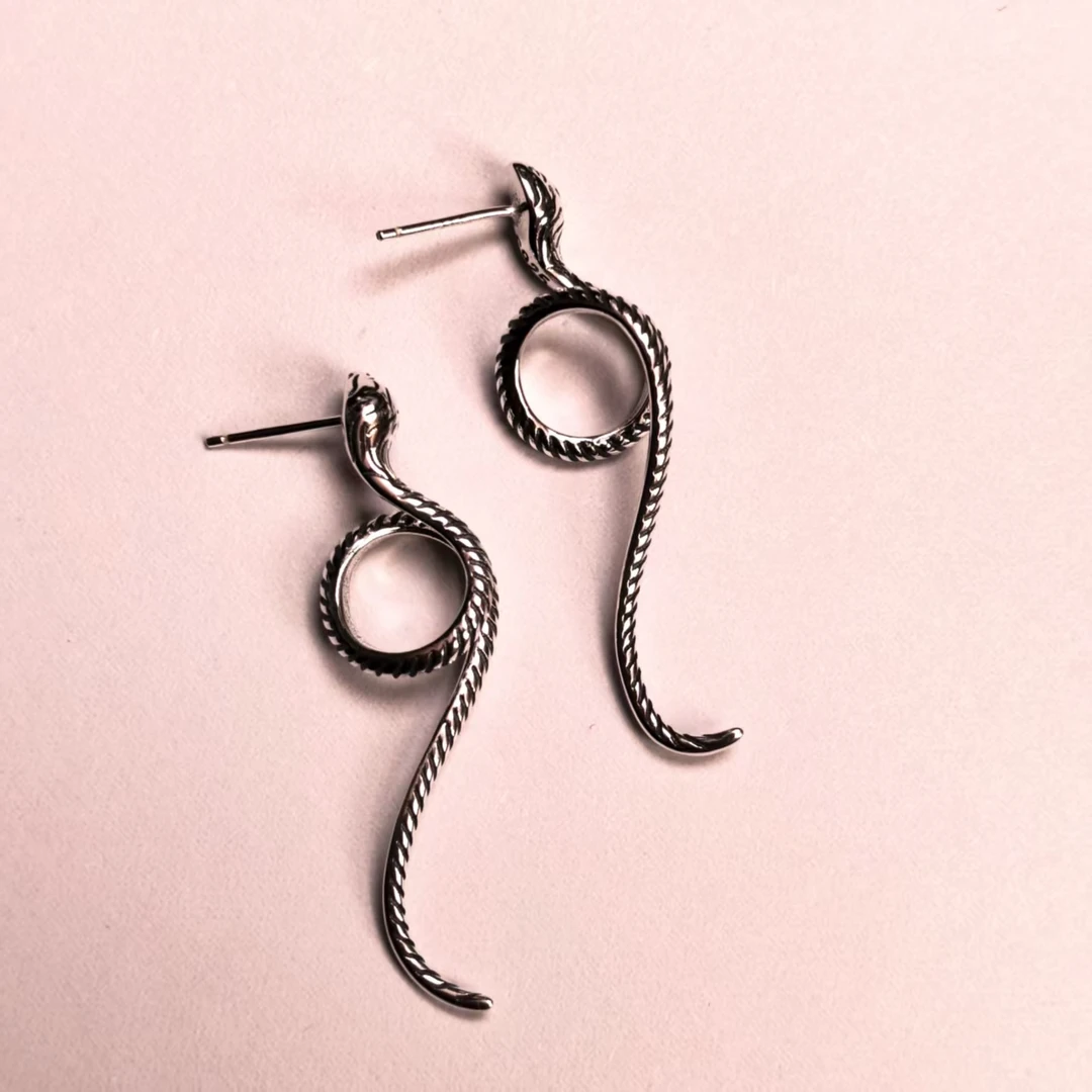 925银耳饰 （老银工厂店）12 精品时尚潮流蛇耳环